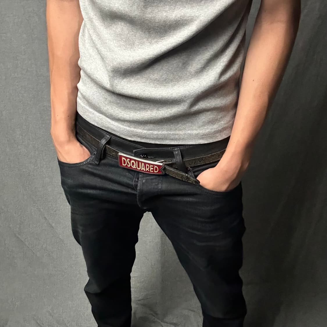 DSQUARED2 레트로 빅 버클 빈티지 벨트 상품이미지4