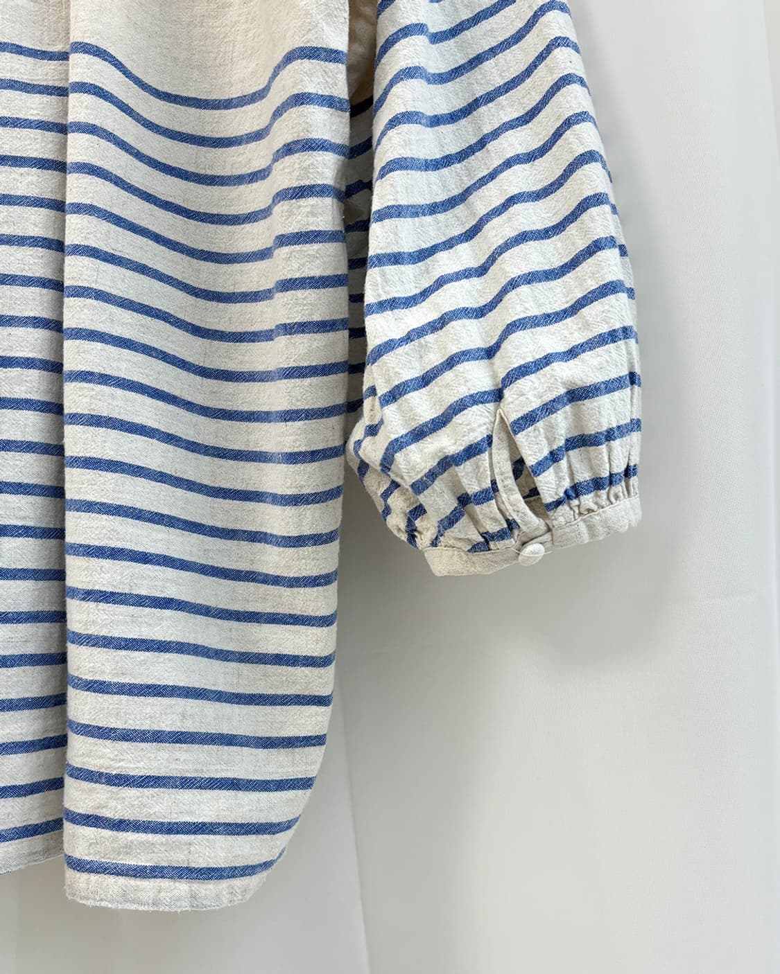 marina half stripe linen mixed blouse 상품이미지5