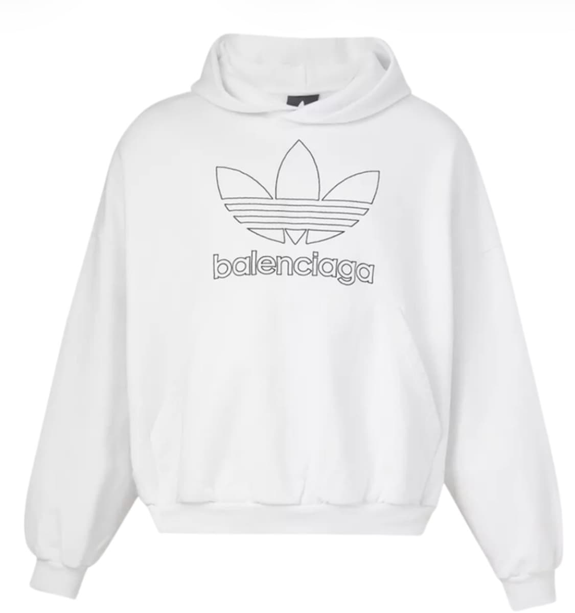 발렌시아가 아디다스 후드 라지 핏 화이트 상품이미지1