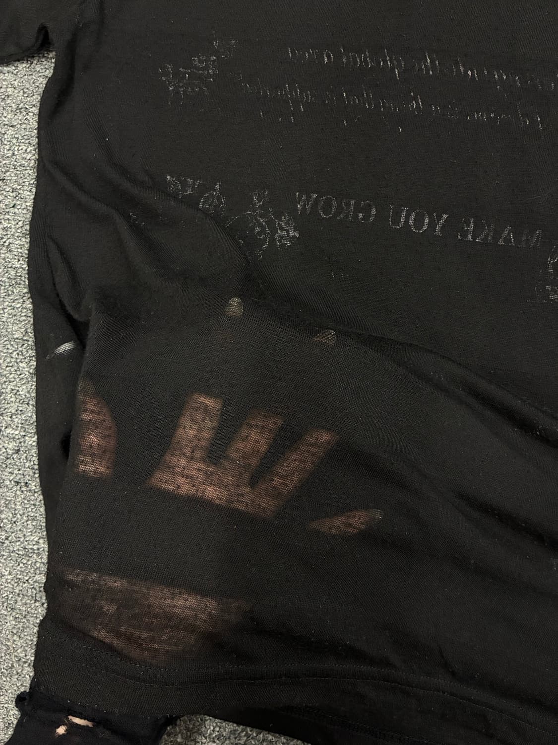 L)Original Remake Gear 빈티지 여성 줄무늬 시스루 반팔 상품이미지6