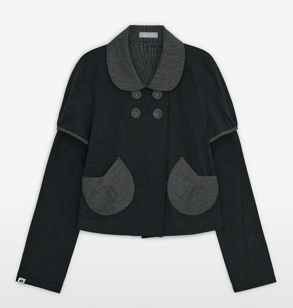 허그유어스킨 라운드자켓 블랙 상품이미지1