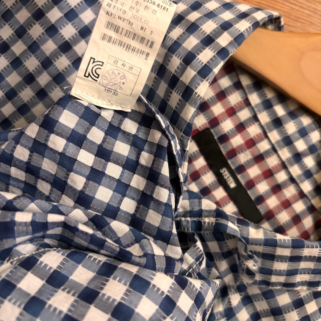 시스템 옴므 슬림 100 체크 셔츠 남방 입체 디테일 15SS 상품이미지9