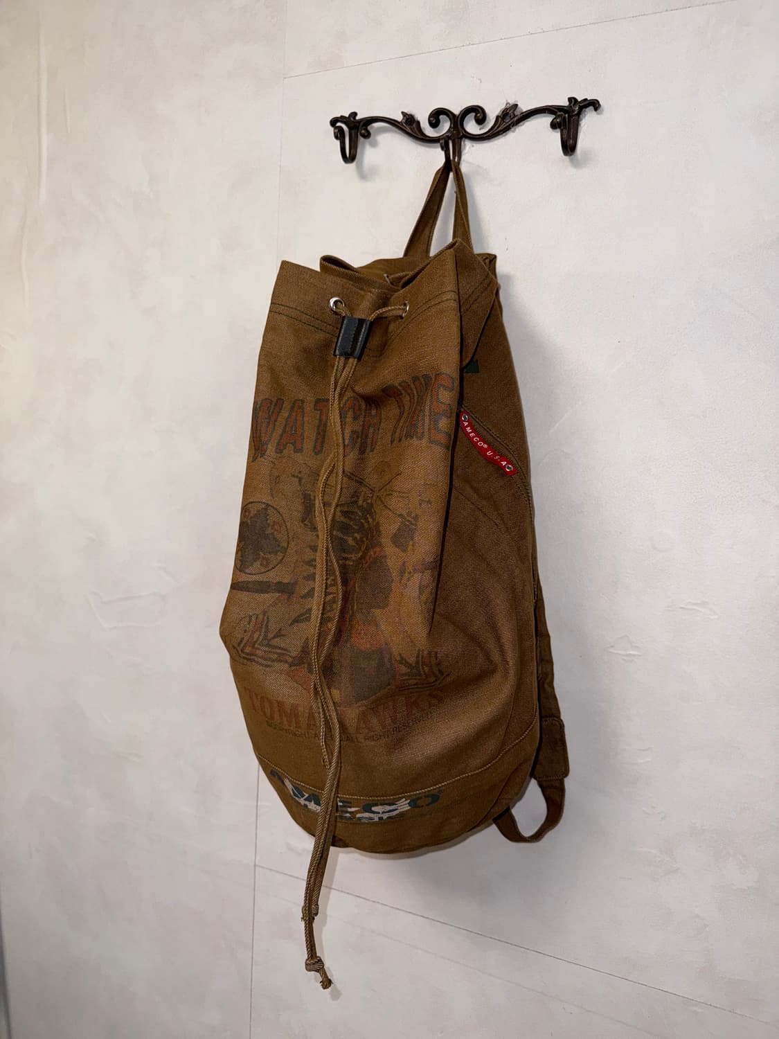 AMECO brown drawstring backpack  상품이미지3