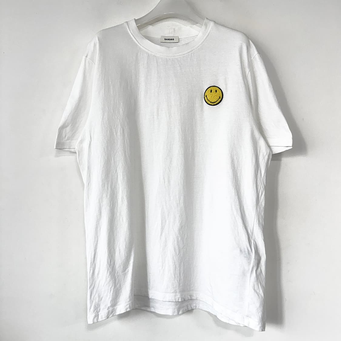산드로 x 스마일리 부클 패치 티셔츠 XL 상품이미지2