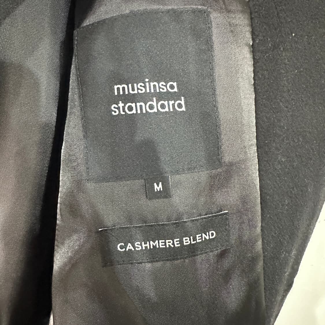 무신사 캐시미어혼방 롱코트 M 상품이미지3