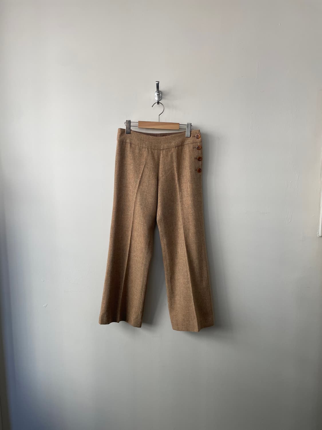 vintage low rise side button wool slacks 상품이미지1