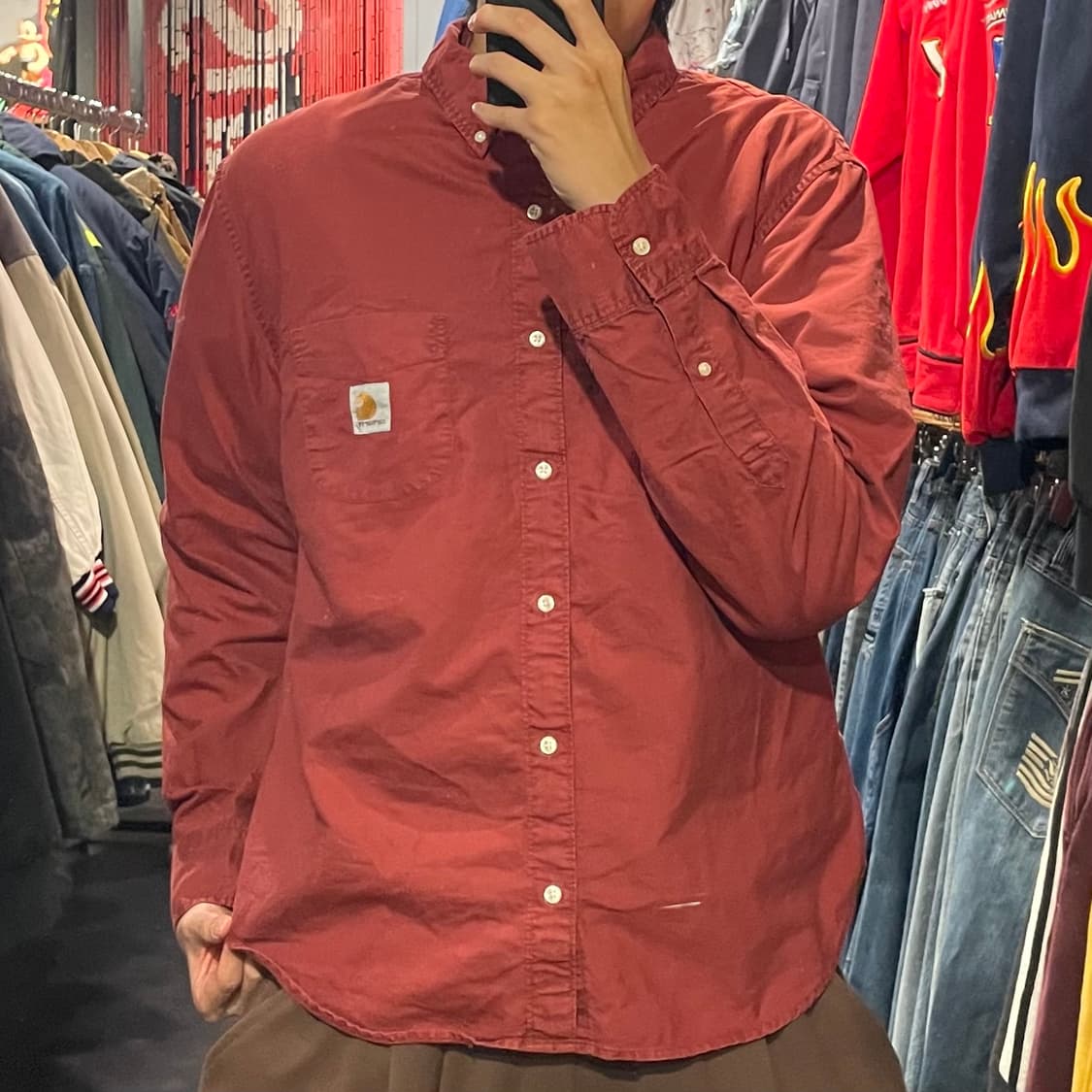 [IM] carhartt 칼하트 레드 긴팔셔츠 상품이미지2