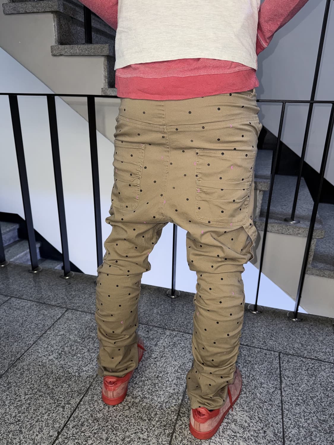 dots shirring baggy pants 상품이미지4