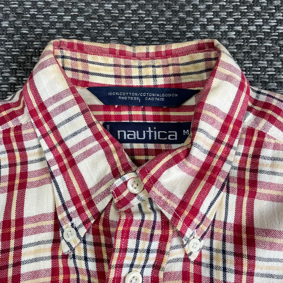 노티카 체크 원포켓 코튼 긴팔 셔츠 M 상품이미지4