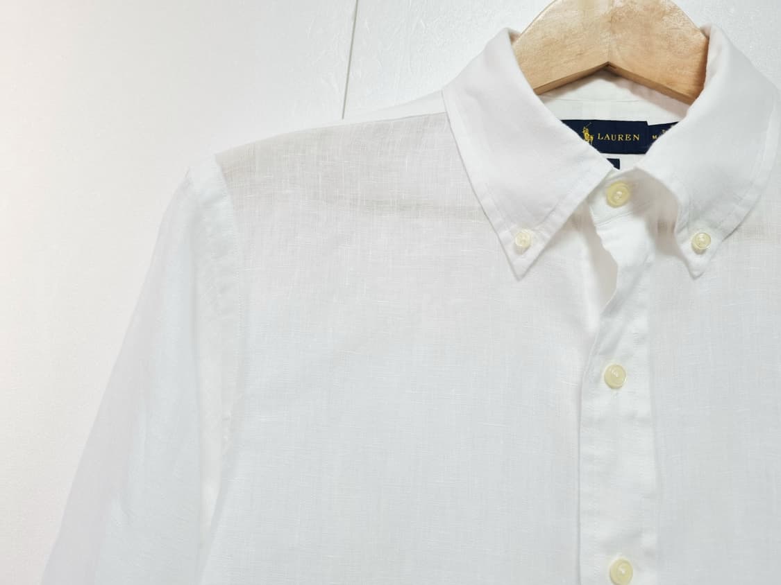 남성 폴로 랄프로렌 린넨 마 화이트 흰색 긴팔 남방 셔츠 상품이미지7