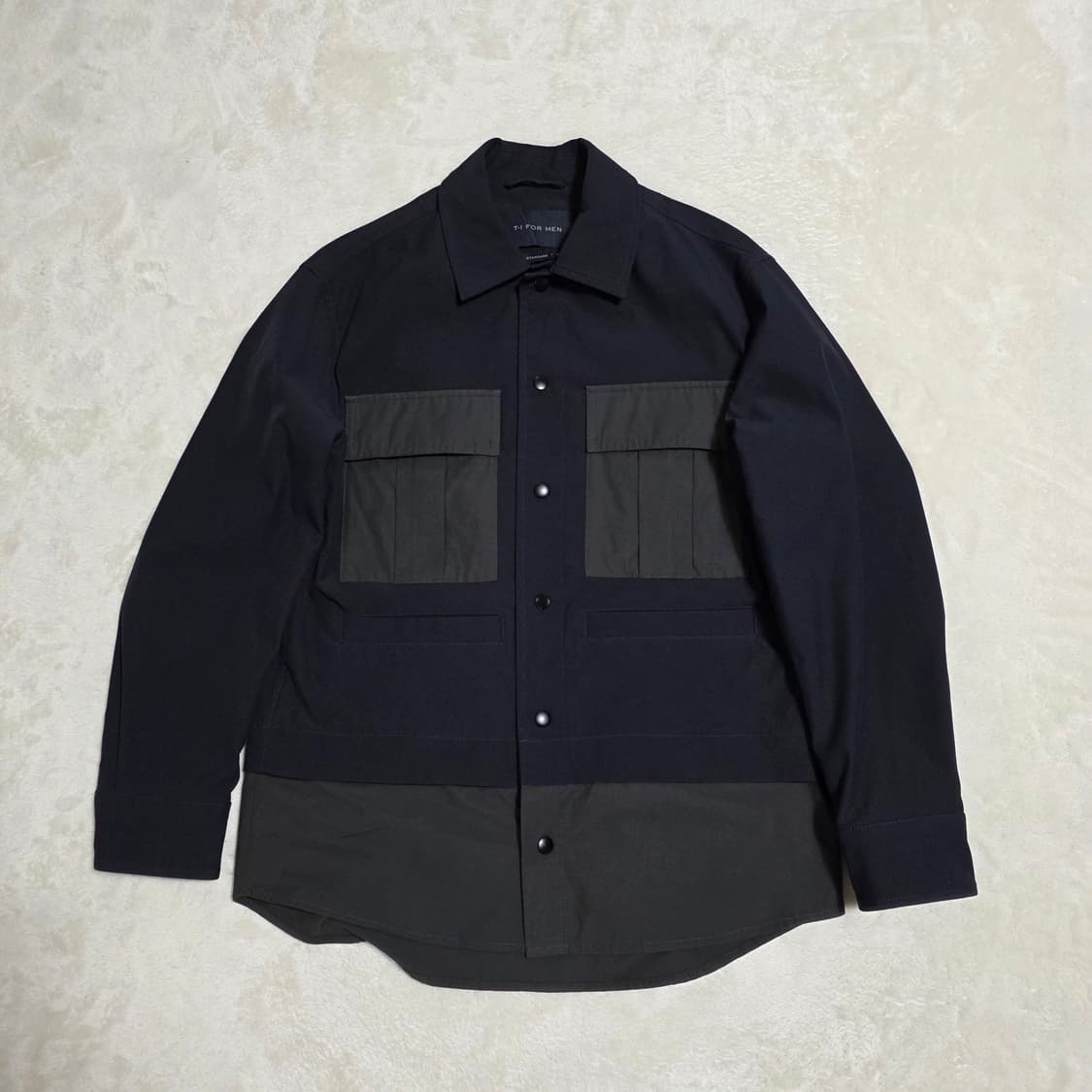 (M)티아이포맨 포켓 배색 셔츠형 자켓 상품이미지1