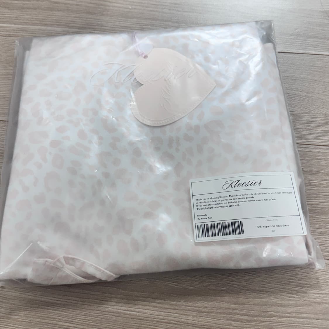 [미개봉] Kleesier 클리시어 핑크 레오파드 타이 백 드레스  상품이미지2