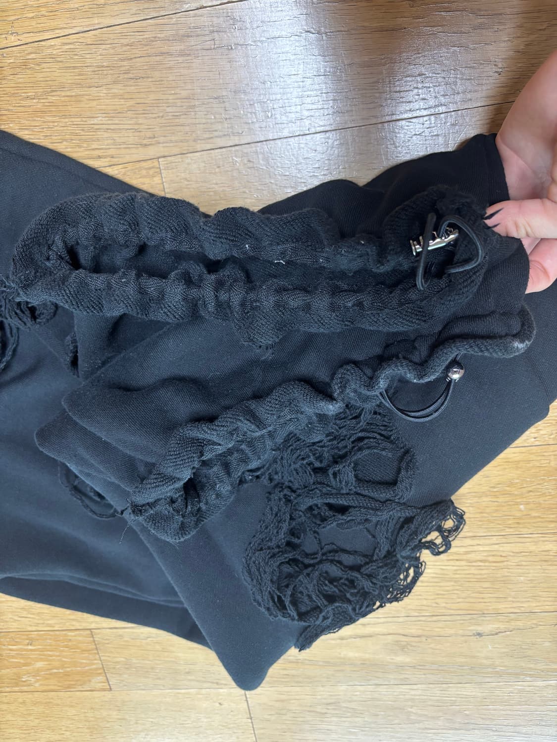 트리밍버드 Scratch Damage Wide Sweat Pants [  상품이미지5