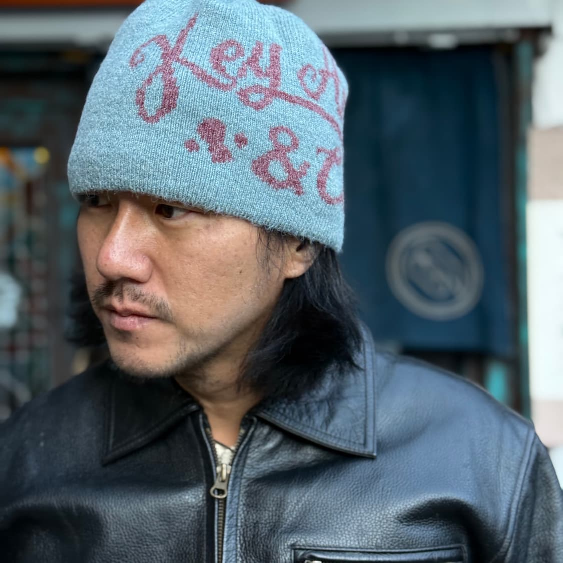 키앙크 알파카 울 블랜드 비니 [아쿠아블루/베이지] 상품이미지6