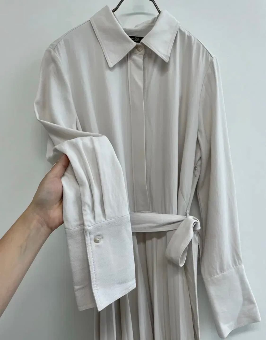 [새상품] 마시모두띠 플리츠 벨티드 셔츠 원피스 38 상품이미지10