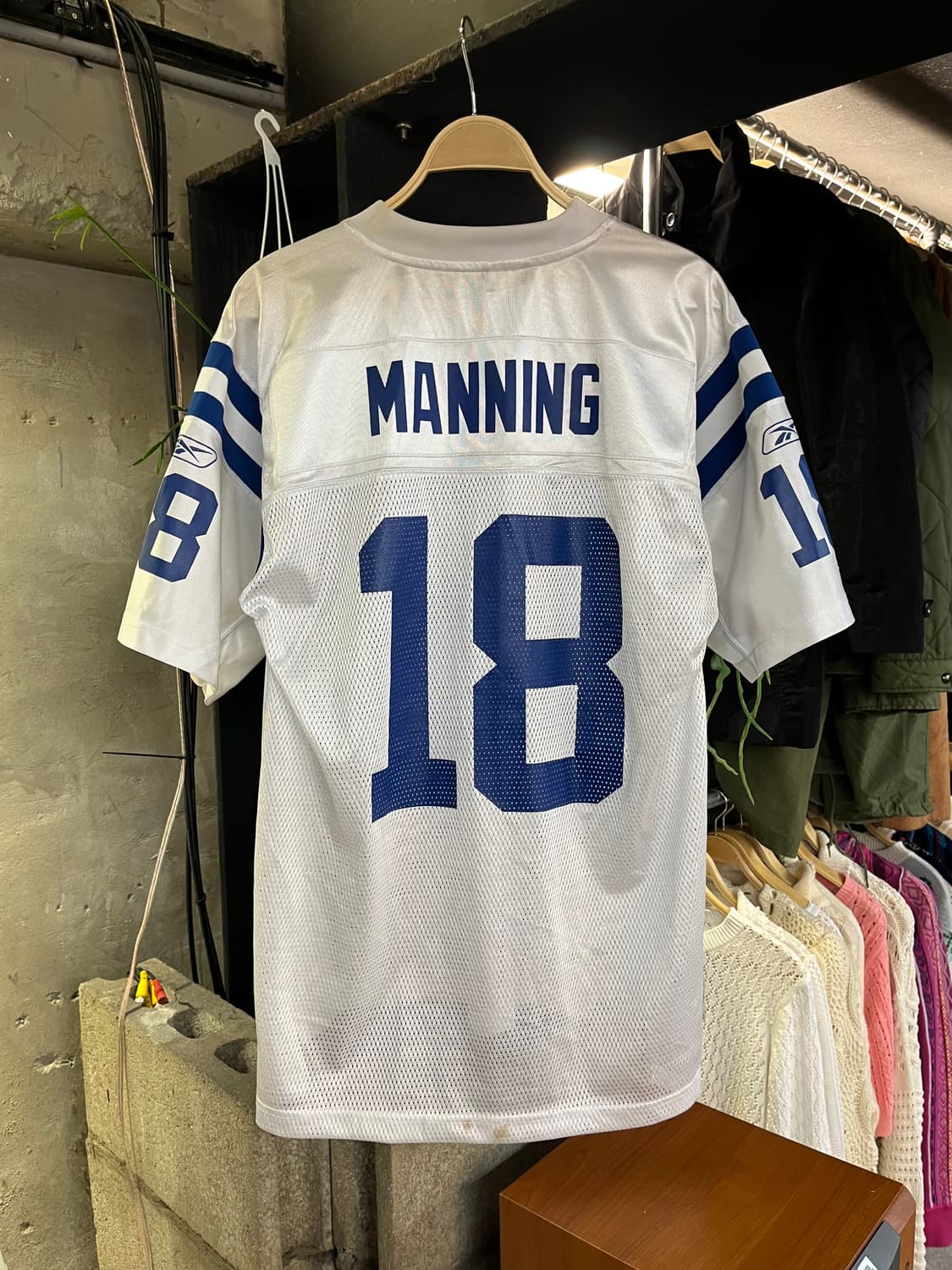 NFL 리복 이퀍먼트 인디애나 콜츠 유니폼 반팔 져지 화이트 M #csz 상품이미지2