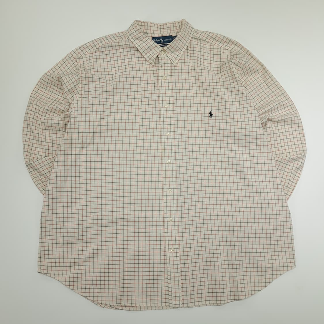 CN822 3XB 폴로 랄프로렌 레드블랙 스몰체크 긴팔 셔츠 남방 상품이미지1