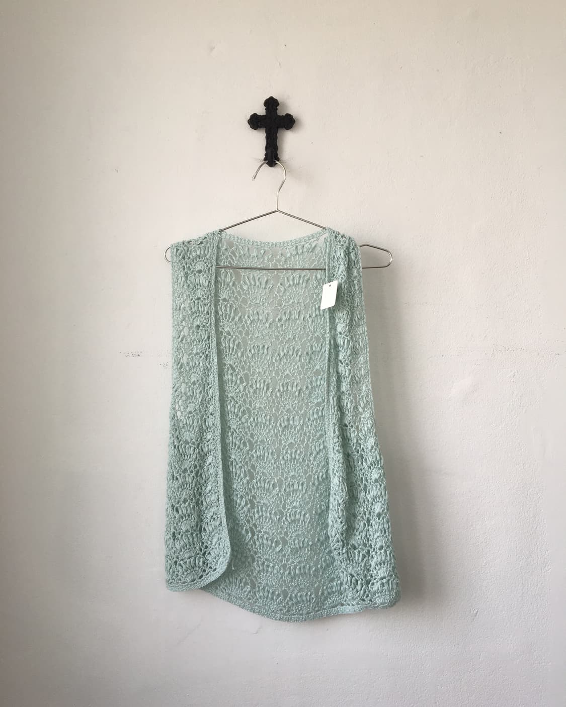 crochet knit open vest 상품이미지2