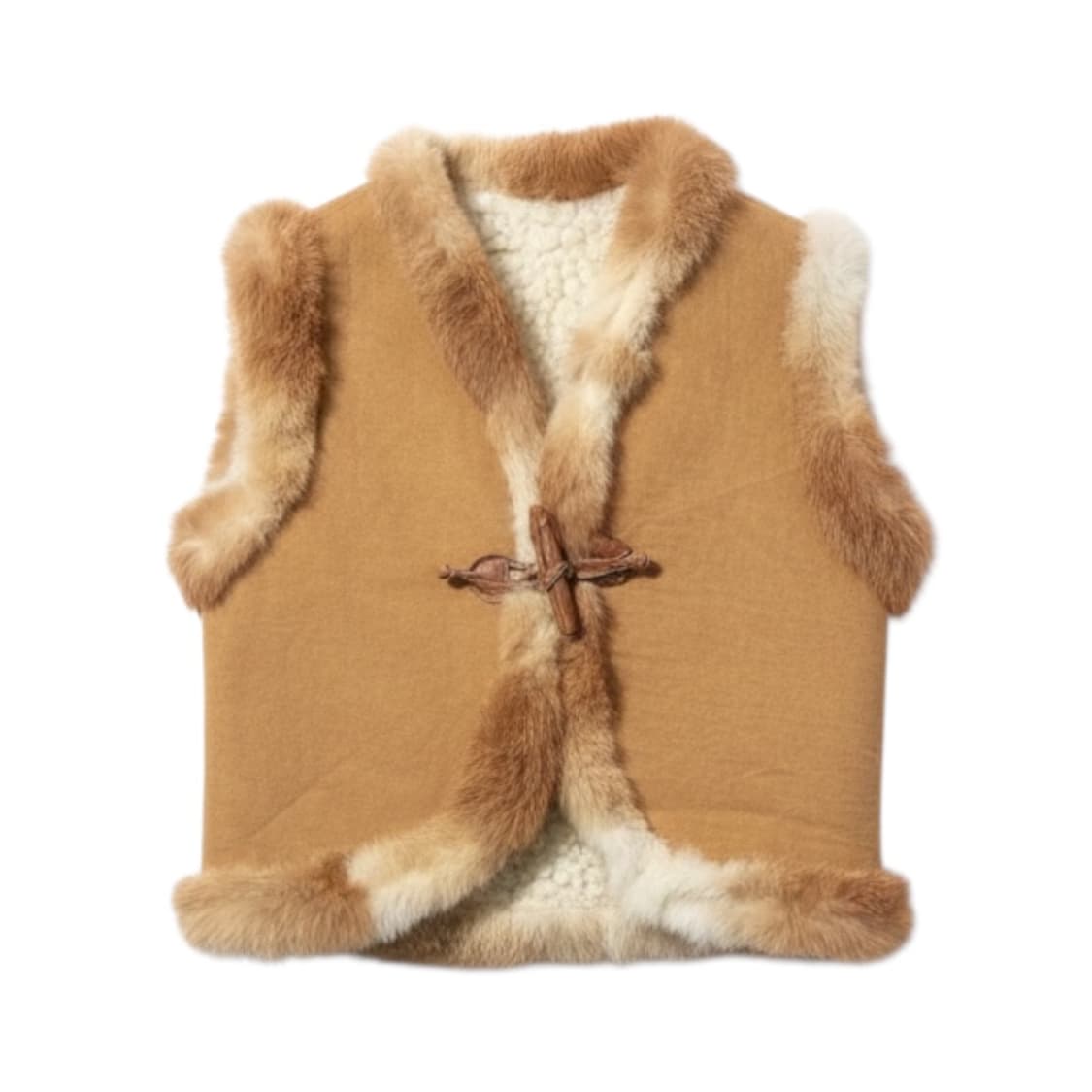 브라운 퍼 베스트 상품이미지1