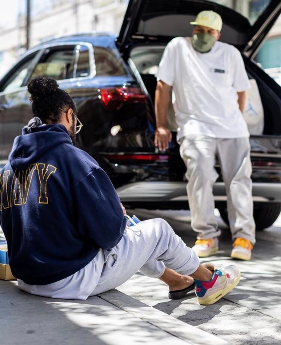 [L] 00s USA 빈티지 Navy 후드티 상품이미지8