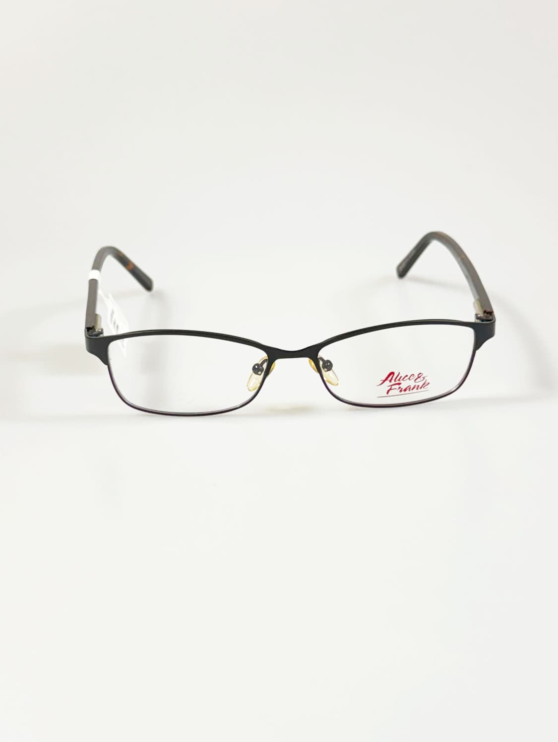 ALICE & FRANK 블랙 메탈 슬림 스퀘어 빈티지 안경 상품이미지2