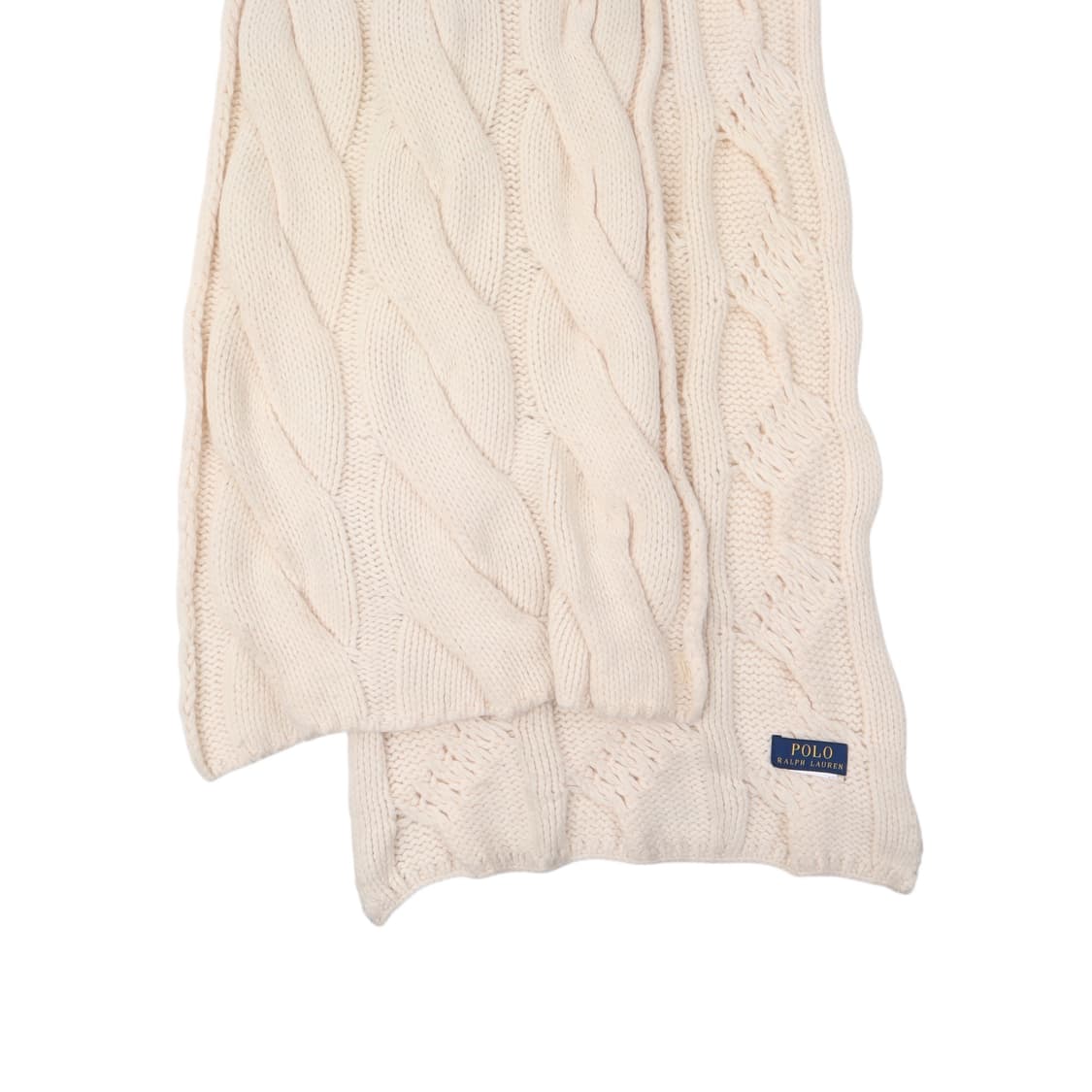 폴로 랄프로렌 크림 케이블 니트 롱 머플러 상품이미지5