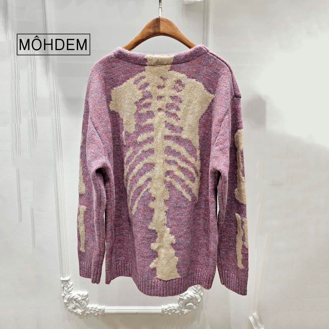 [premium] 본 스컬 가디건 핑크 상품이미지1