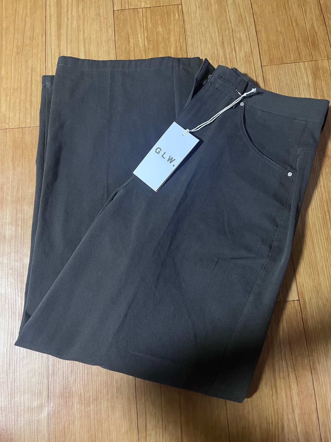 굿라이프웍스 코튼 커브드 팬츠 차콜 S 상품이미지3