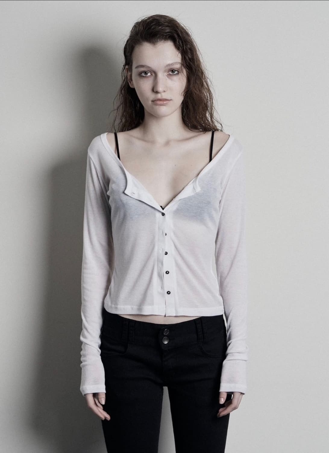 보헤미안서울-BASIC SCOOPED BUTTON CARDIGAN 상품이미지2