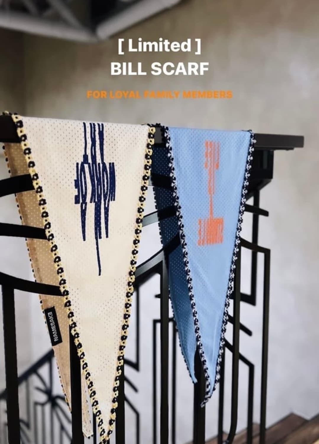 NAMESAKE LIMITED BILL SCARF SKY BLUE 상품이미지1