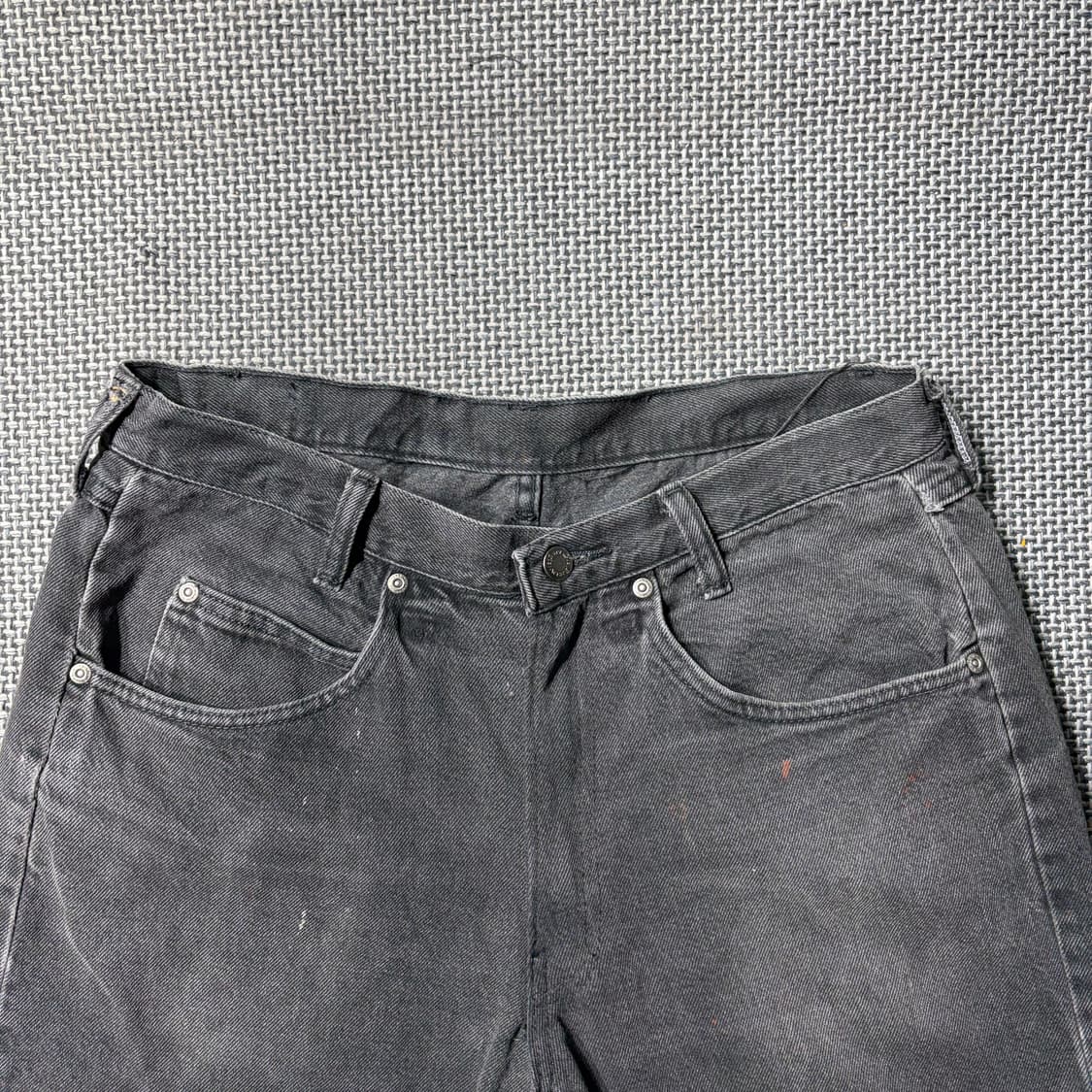 랭글러 블랙 카펜터 데님 반바지 (33) 상품이미지2