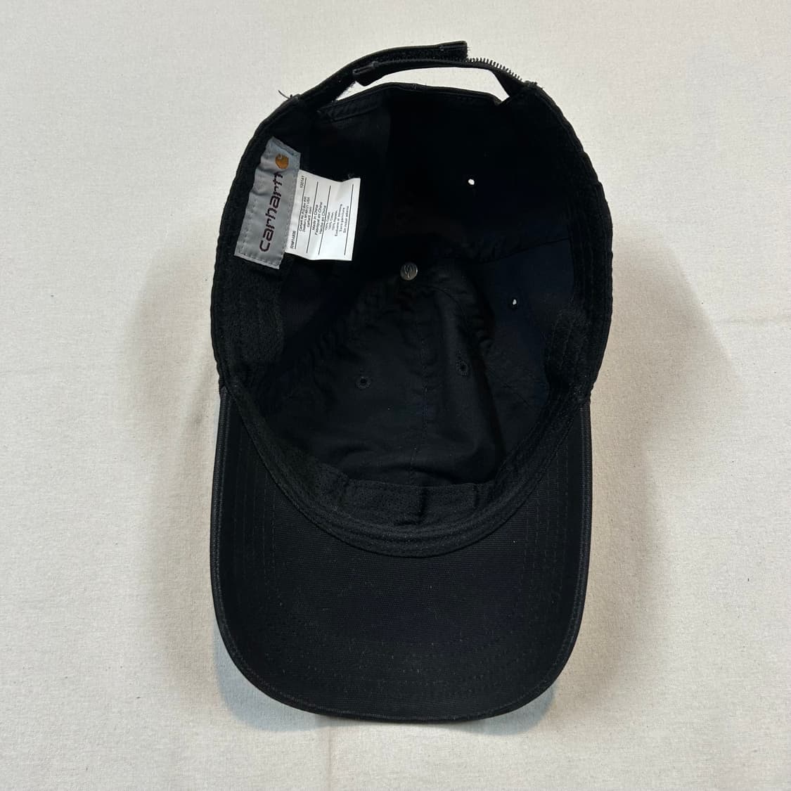 칼하트 워크웨어 볼캡 모자 썬페이드 블랙 상품이미지7
