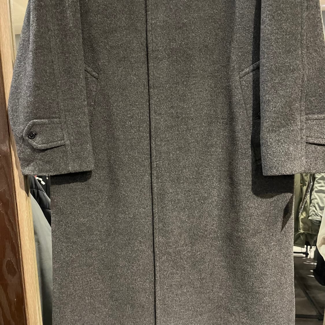 BURBERRYS 버버리 JP 90s 차콜 더블포켓 히든버튼 울 캐시미어 상품이미지3