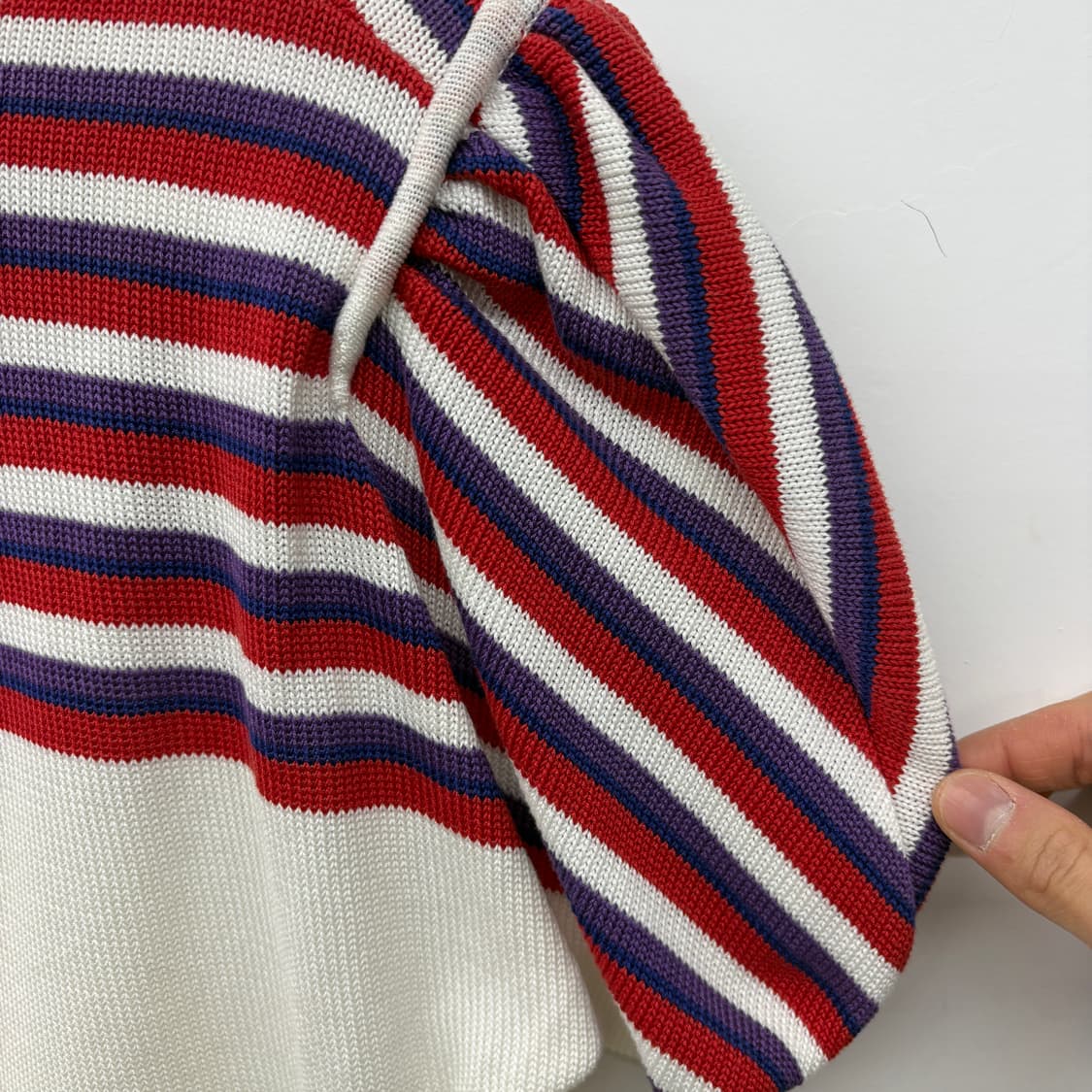 입생로랑 스트라이프 반팔 니트 여/S 상품이미지4