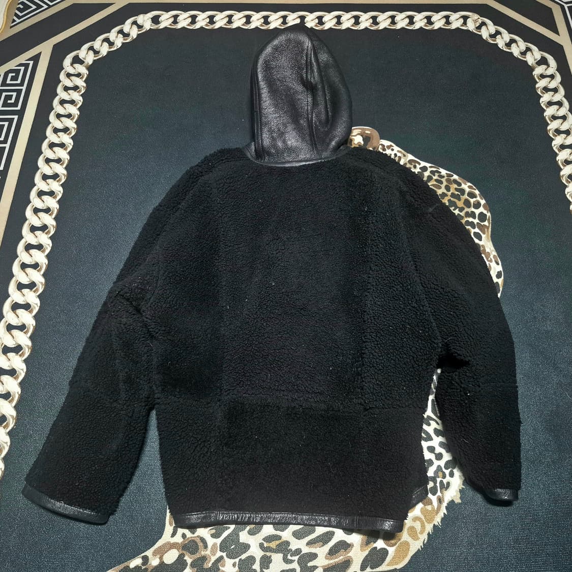 (초희귀)90's 펠레펠레 리버시블 무스탕 레더 아노락 가죽 자켓 XL 상품이미지7