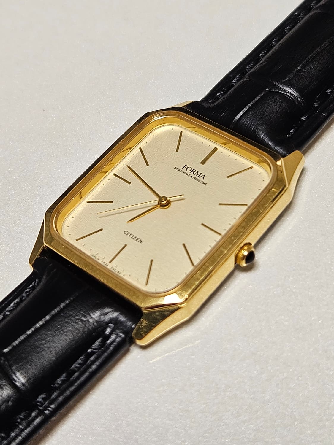 빈티지 시티즌 포르마 금장 가죽 시계 상품이미지4