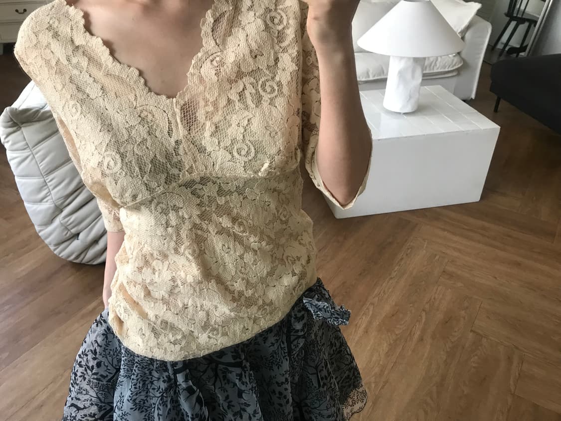 vintage lace top 상품이미지5