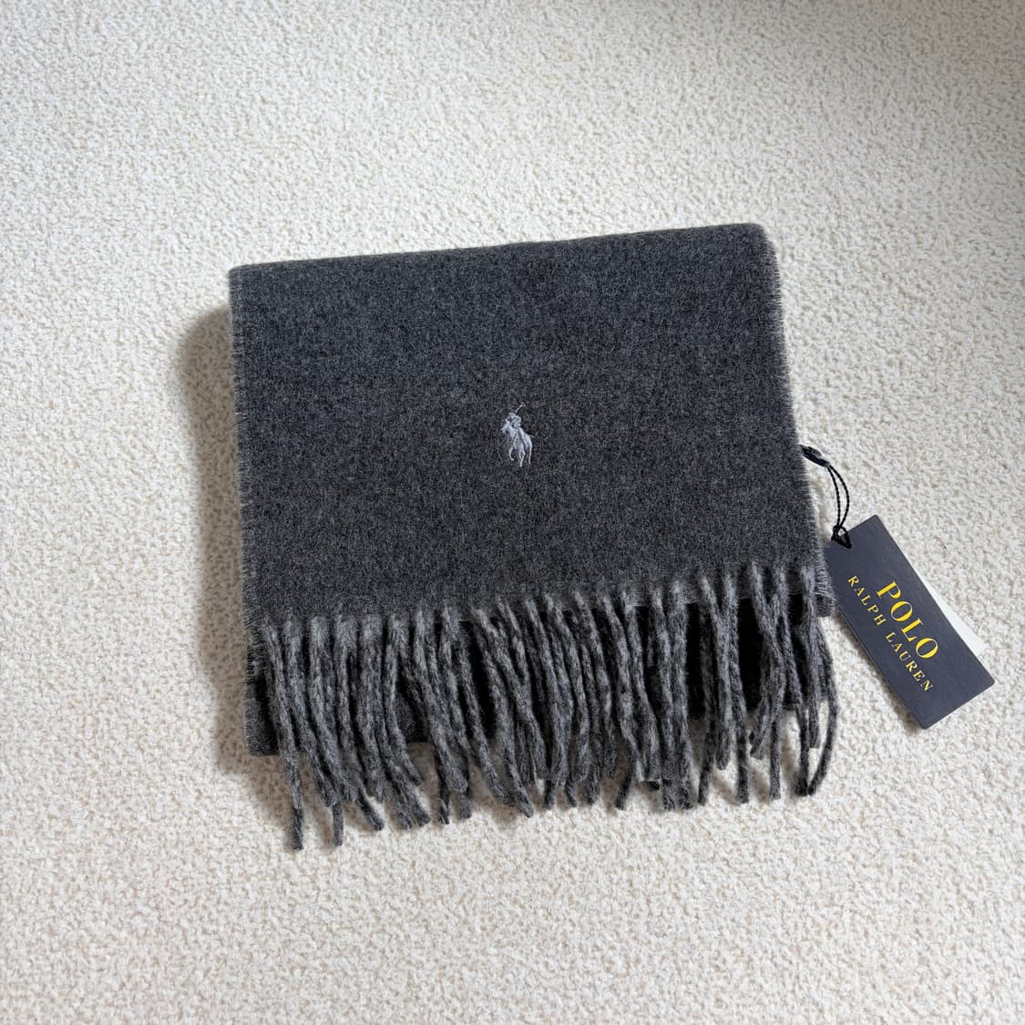 새상품 폴로 랄프로렌 울 머플러 그레이 상품이미지1