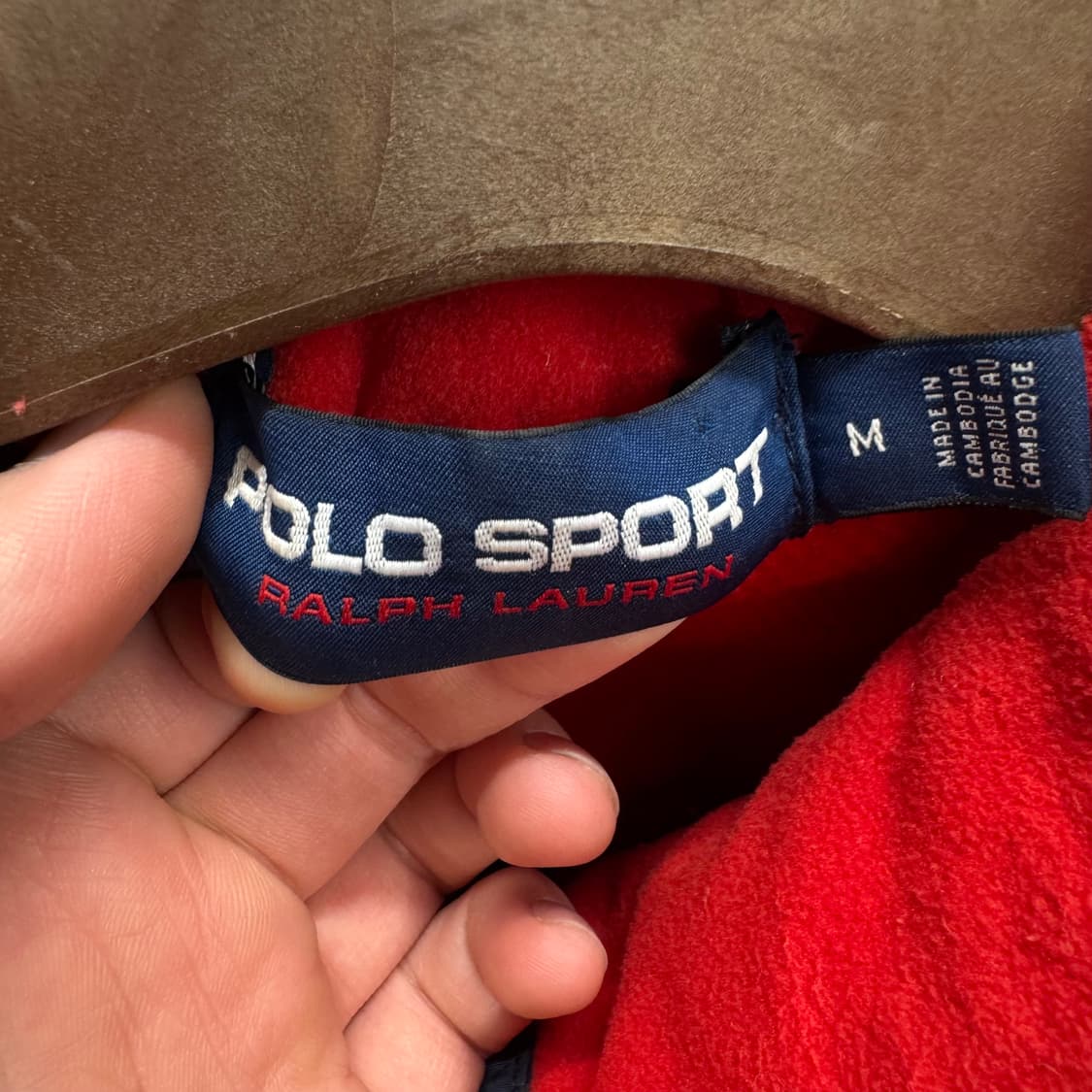 90s 폴로 랄프로렌 스포츠 나일론 자켓 레드 네이비 배색 상품이미지7