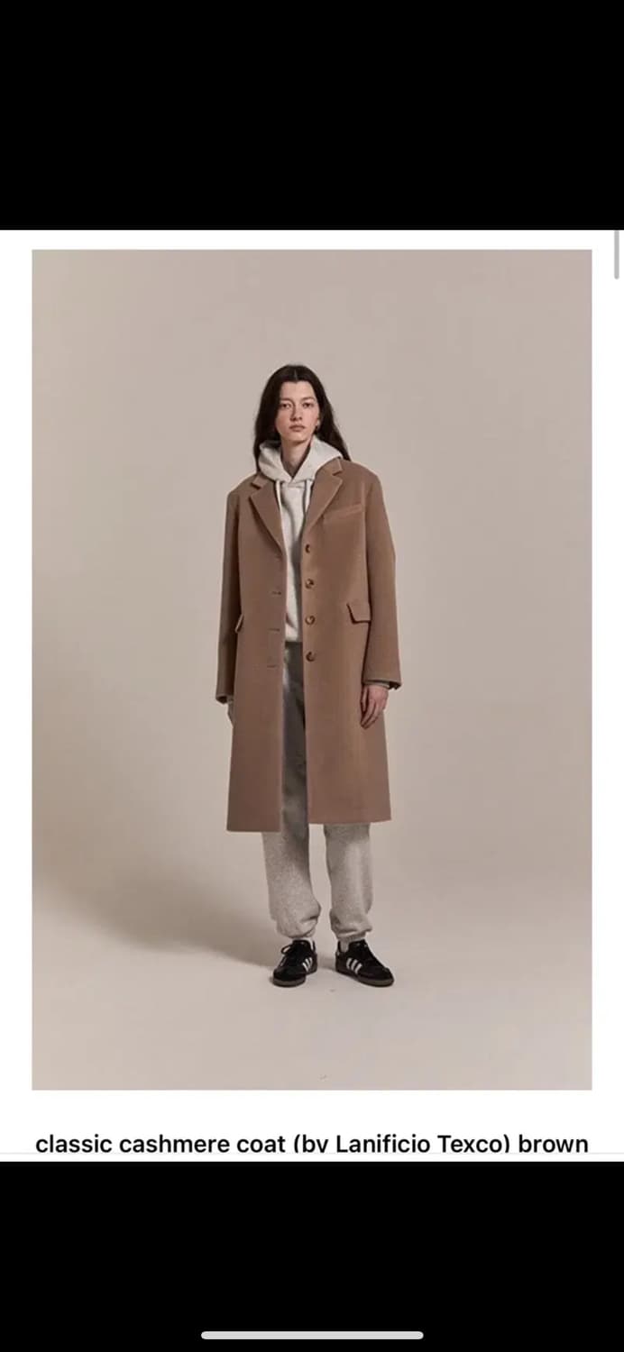 샵엠 클래식 캐시미어 코트 브라운 38 상품이미지1