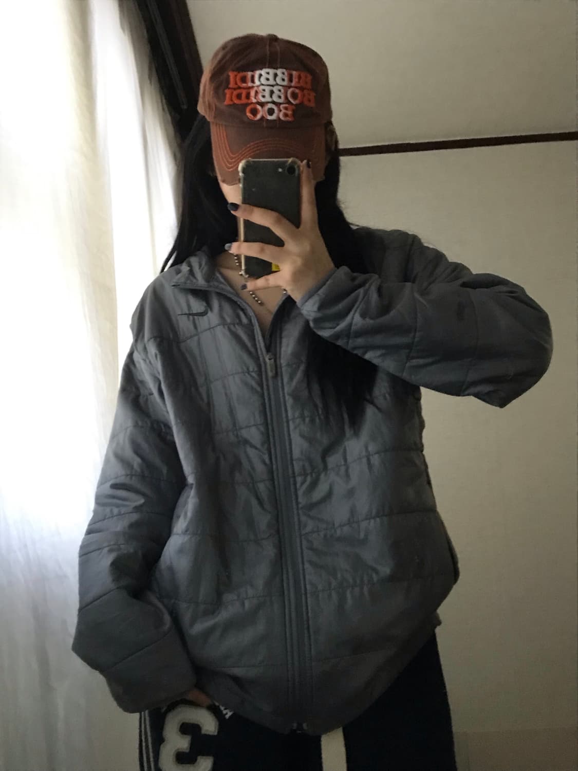 나이키 그레이 경량패딩 상품이미지1