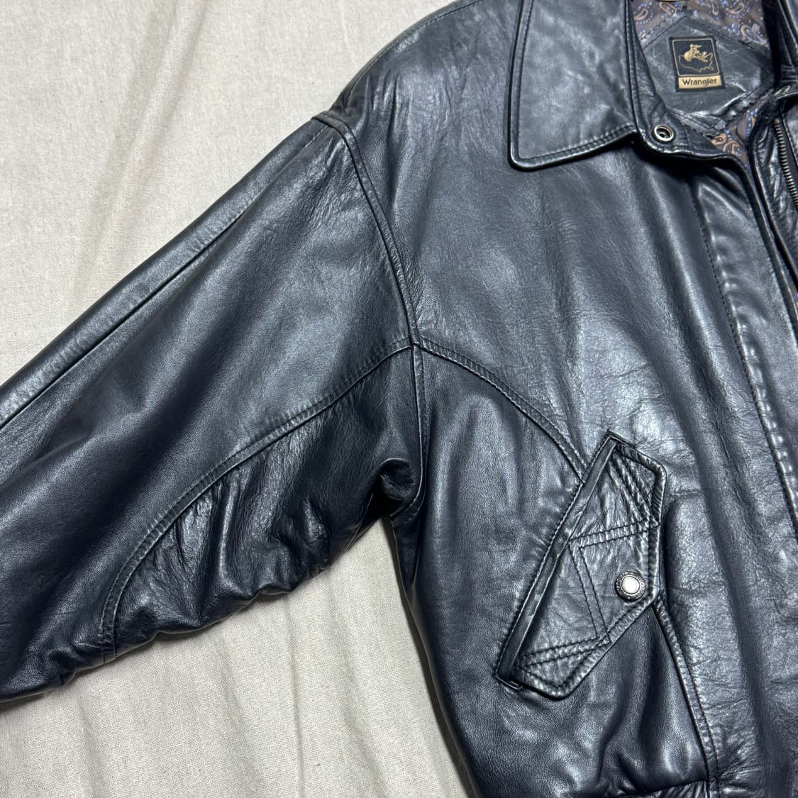 랭글러 90s 양가죽 레더 자켓 65(95) 상품이미지3