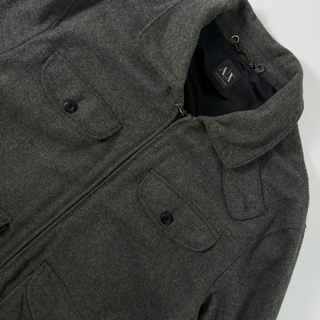 Armani exchange  아르마니 그레이 투웨이 울혼방 자켓 상품이미지3