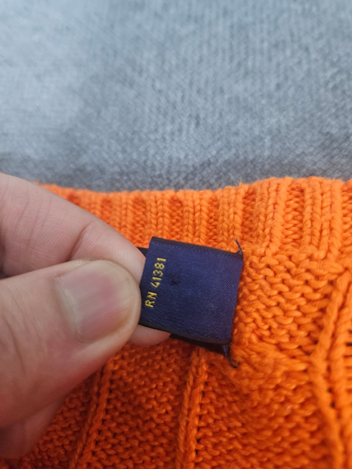 폴로랄프로렌 케이블니트 오렌지 XL 상품이미지3