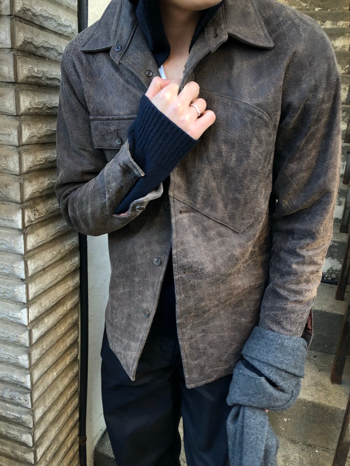 요지야마모토 레더 자켓 상품이미지5