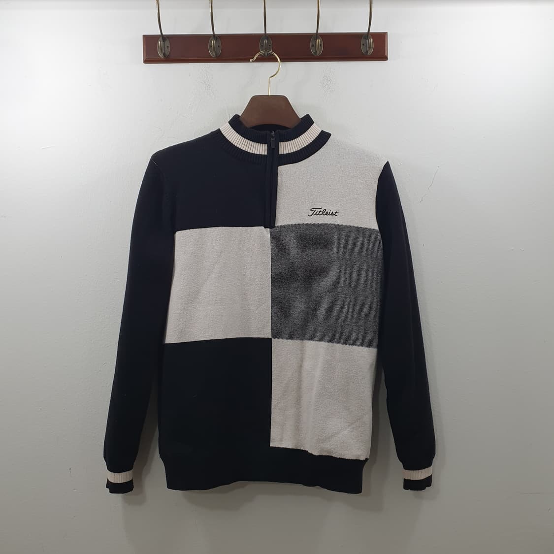 L 타이틀리스트 남성 골프웨어 방풍 반집업 니트 스웨터 상품이미지1