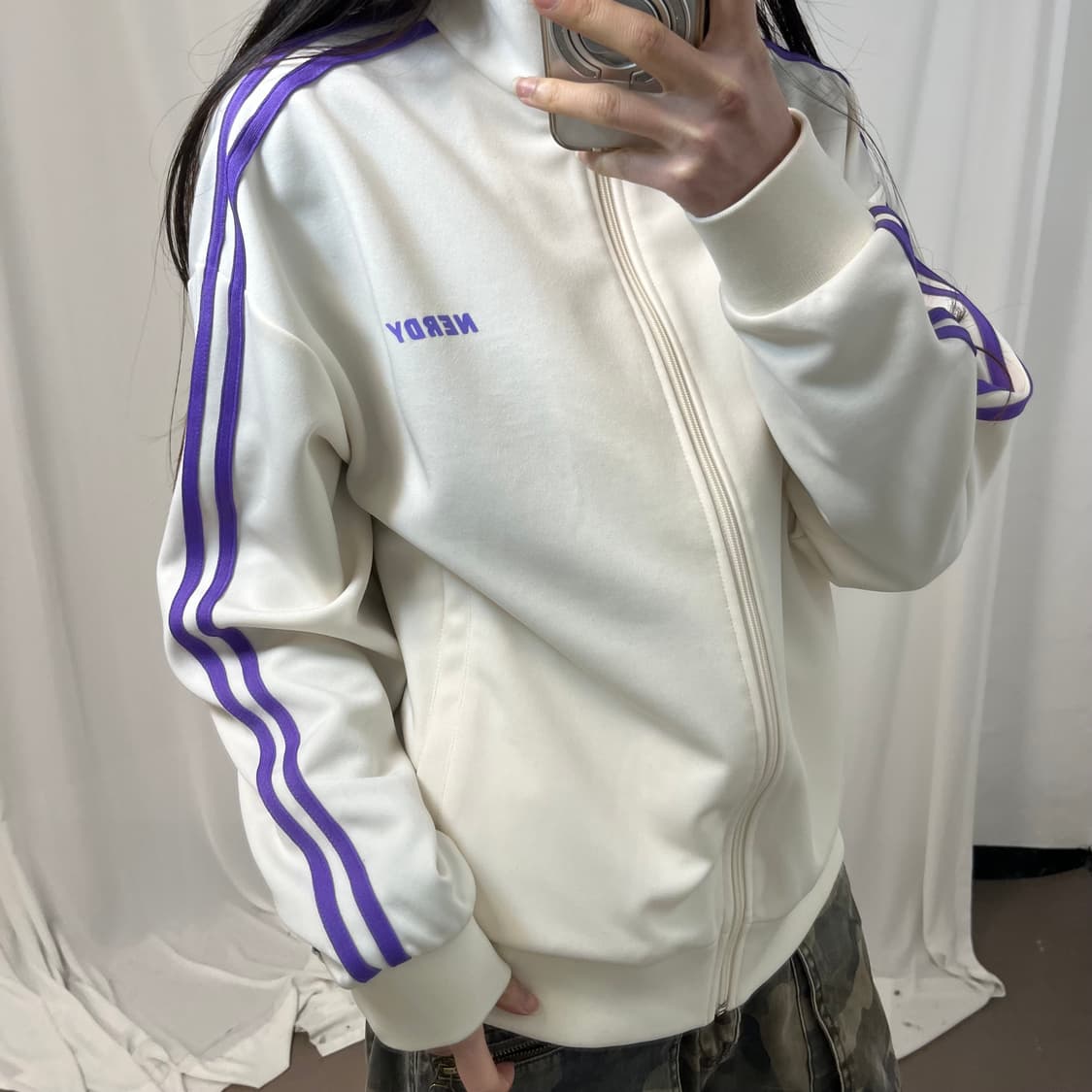 NERDY White & Purple Track Jacket 상품이미지3