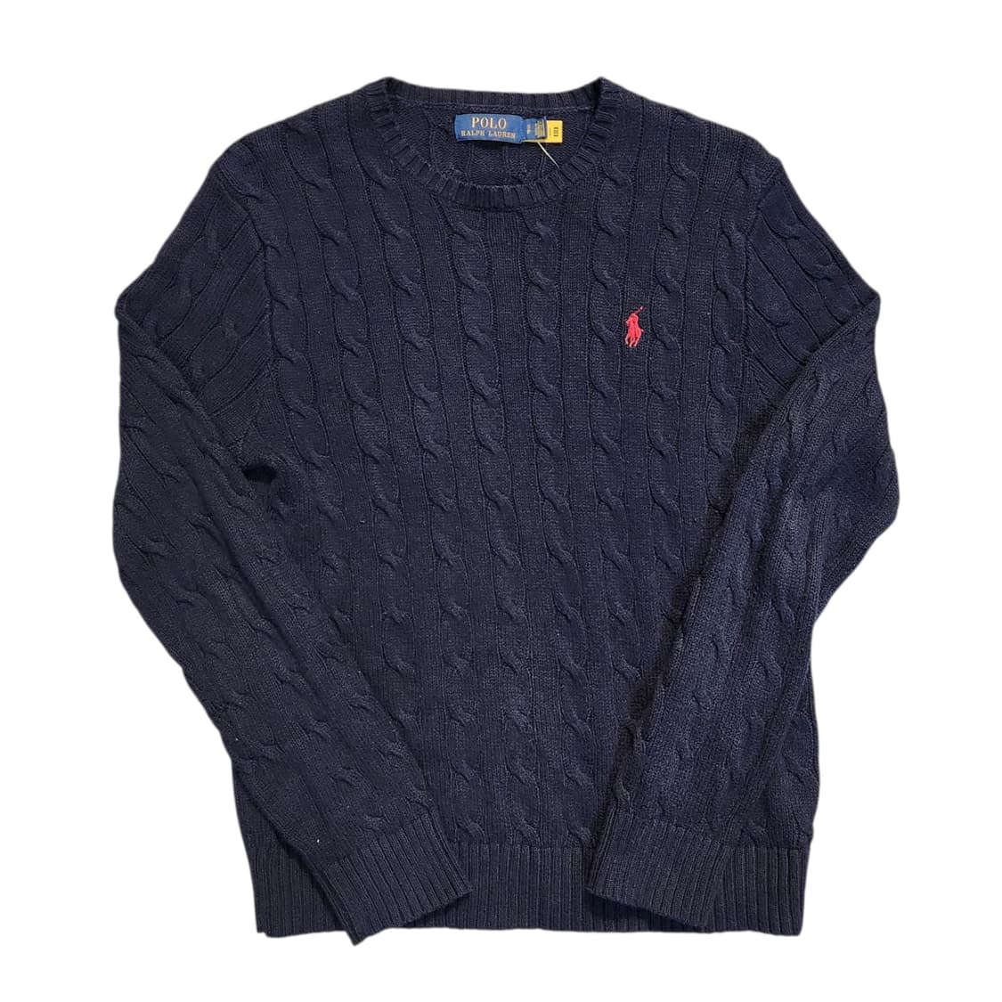 폴로 랄프로렌 케이블 니트 네이비 (S) 상품이미지1
