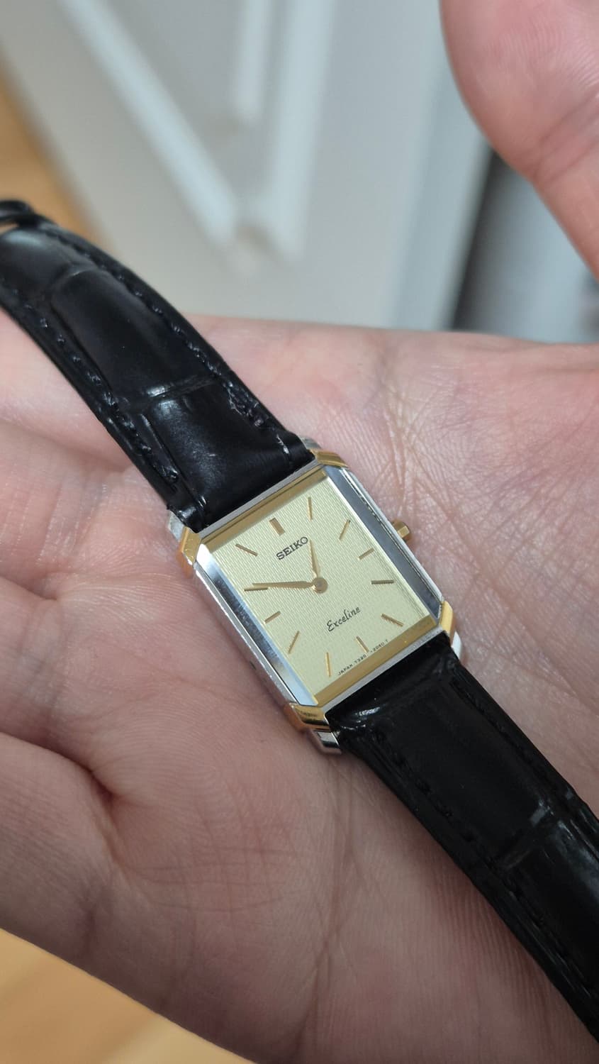 세이코 엑셀린 빈티지 여성 사각 탱크 쿼츠 시계 상품이미지4