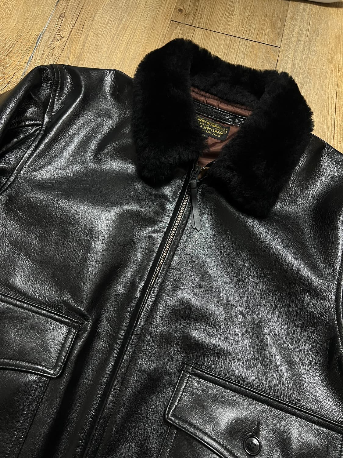 택포65) 아카펠라클로딩 Lot.201 Type G-1 차심 레더자켓 상품이미지3